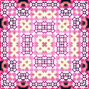 Kusursuz kare soyut desen. Sanat dokusu. Tekstil ve moda