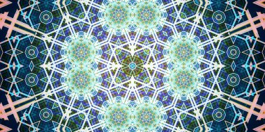 Kusursuz soyut kaleydoskop deseni. Panoramik soyut doku. Tekrarlanan desen