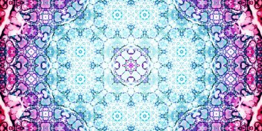 Kusursuz soyut kaleydoskop deseni. Panoramik soyut doku. Tekrarlanan desen