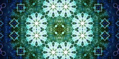 Kusursuz soyut kaleydoskop deseni. Panoramik soyut doku. Tekrarlanan desen