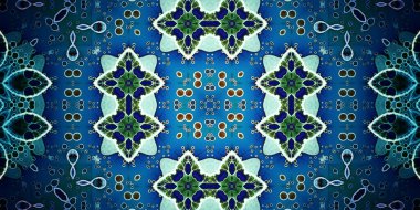 Kusursuz soyut kaleydoskop deseni. Panoramik soyut doku. Tekrarlanan desen