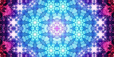 Kusursuz soyut kaleydoskop deseni. Panoramik soyut doku. Tekrarlanan desen