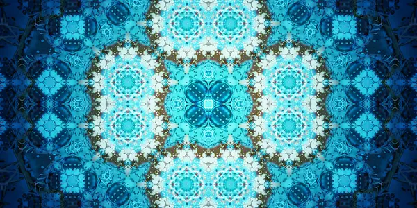 Seamless abstract kaleidoscope pattern. Panoramic abstract texture. Repeating pattern