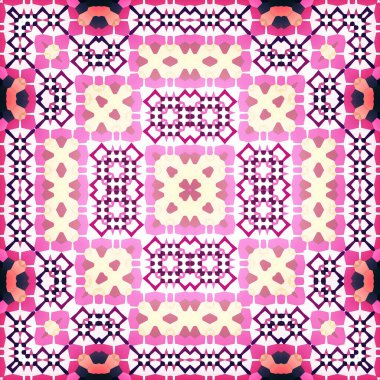 Kusursuz kare soyut desen. Sanat dokusu. Tekstil ve moda