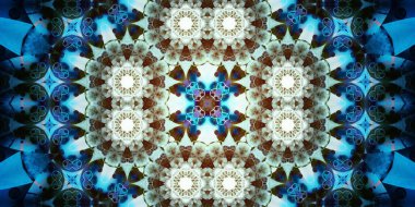 Kusursuz soyut kaleydoskop deseni. Panoramik soyut doku. Tekrarlanan desen