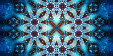 Kusursuz soyut kaleydoskop deseni. Panoramik soyut doku. Tekrarlanan desen
