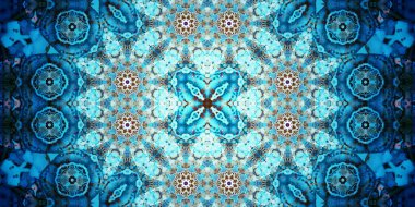 Kusursuz soyut kaleydoskop deseni. Panoramik soyut doku. Tekrarlanan desen