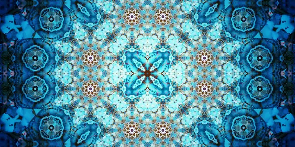 Kusursuz soyut kaleydoskop deseni. Panoramik soyut doku. Tekrarlanan desen