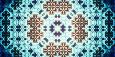 Kusursuz soyut desen. Panoramik soyut doku. Kaleydoskop Panoramik arkaplan.