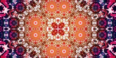 Kusursuz soyut kaleydoskop deseni. Panoramik soyut doku. Tekrarlanan desen