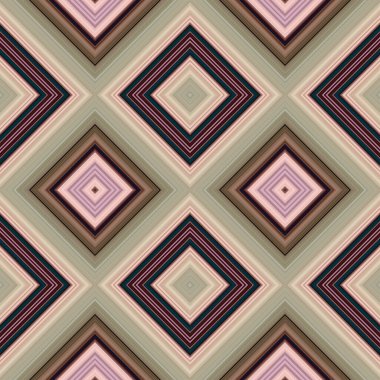 Rhombus ve kare, pürüzsüz desen. Desen renkli çapraz çizgiler.