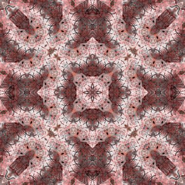 Kusursuz soyut kare deseni. Suluboya ve alkol mürekkebi. Yazarın kalıpları