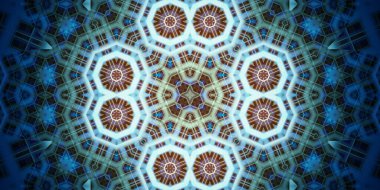 Kusursuz soyut kaleydoskop deseni. Panoramik soyut doku. Tekrarlanan desen