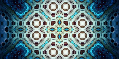 Kusursuz soyut kaleydoskop deseni. Panoramik soyut doku. Tekrarlanan desen