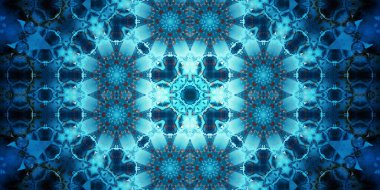 Kusursuz soyut kaleydoskop deseni. Panoramik soyut doku. Tekrarlanan desen