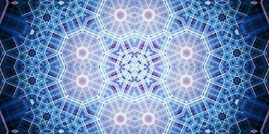 Kusursuz soyut kaleydoskop deseni. Panoramik soyut doku. Tekrarlanan desen