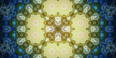 Kusursuz soyut kaleydoskop deseni. Panoramik soyut doku. Tekrarlanan desen