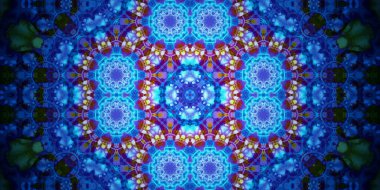 Kusursuz soyut kaleydoskop deseni. Panoramik soyut doku. Tekrarlanan desen