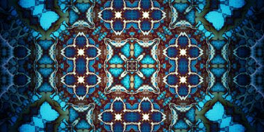 Kusursuz soyut kaleydoskop deseni. Panoramik soyut doku. Tekrarlanan desen