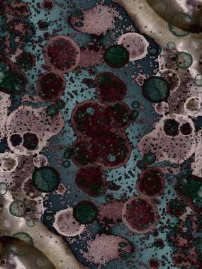 Lekelerden modern soyut sanat. Suluboya ve alkol mürekkep dokusu