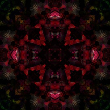 Kusursuz soyut desen ve doku. Suluboya ve baloncukların simetrik deseni