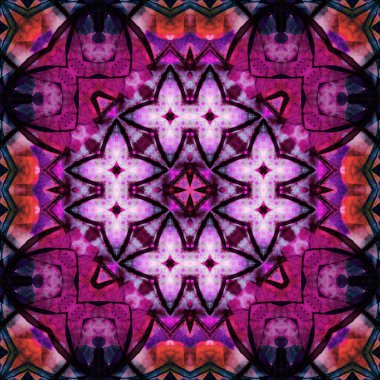 Kusursuz soyut desen ve doku. Suluboya ve baloncukların simetrik deseni