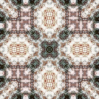 Kusursuz soyut desen ve doku. Suluboya ve baloncukların simetrik deseni