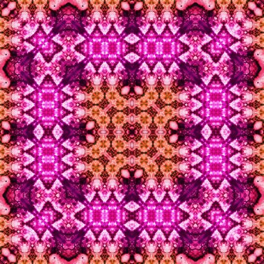 Kusursuz soyut desen ve doku. Suluboya ve baloncukların simetrik deseni