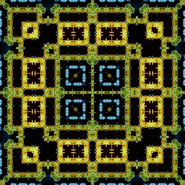 Kusursuz soyut desen ve doku. Suluboya ve baloncukların simetrik deseni