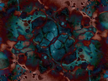 Modern soyut sanat. Mavi suluboya ve alkol mürekkebi arka plan ve doku.