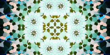 Kusursuz soyut kaleydoskop deseni. Panoramik soyut doku. Tekrarlanan desen