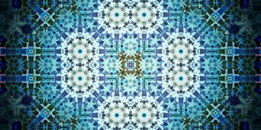 Kusursuz soyut kaleydoskop deseni. Panoramik soyut doku. Tekrarlanan desen