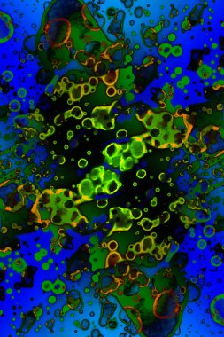 Lekelerden modern soyut sanat. Suluboya ve alkol mürekkep dokusu