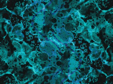 Modern soyut sanat. Mavi suluboya ve alkol mürekkebi arka plan ve doku.