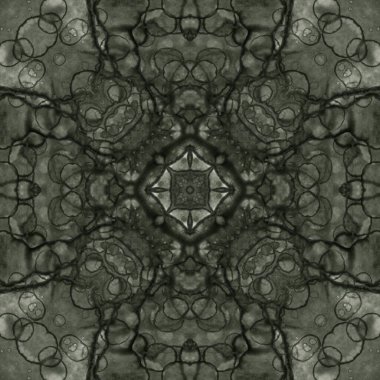 Kusursuz soyut desen ve doku. Suluboya ve baloncukların simetrik deseni