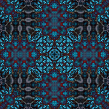 Kusursuz soyut desen ve doku. Suluboya ve baloncukların simetrik deseni