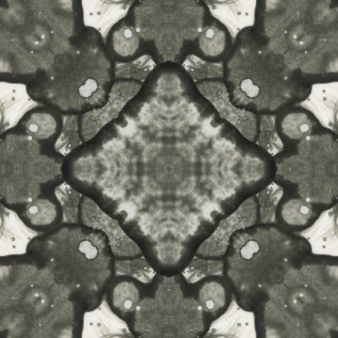 Kusursuz soyut desen ve doku. Suluboya ve baloncukların simetrik deseni