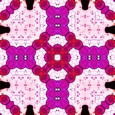 Kusursuz soyut desen ve doku. Suluboya ve baloncukların simetrik deseni