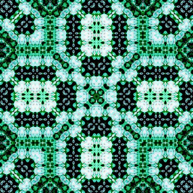 Kusursuz soyut desen ve doku. Suluboya ve baloncukların simetrik deseni