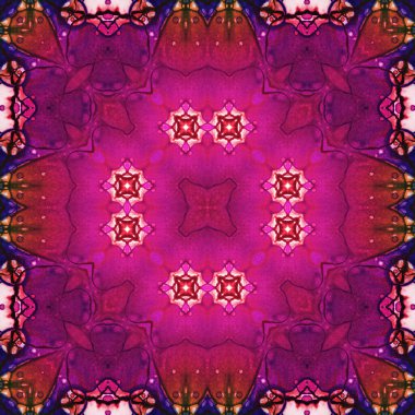 Kusursuz soyut desen ve doku. Suluboya ve baloncukların simetrik deseni