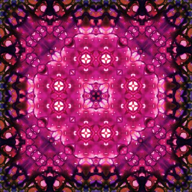 Kusursuz soyut desen ve doku. Suluboya ve baloncukların simetrik deseni