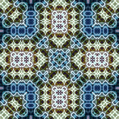 Kusursuz soyut desen ve doku. Suluboya ve baloncukların simetrik deseni