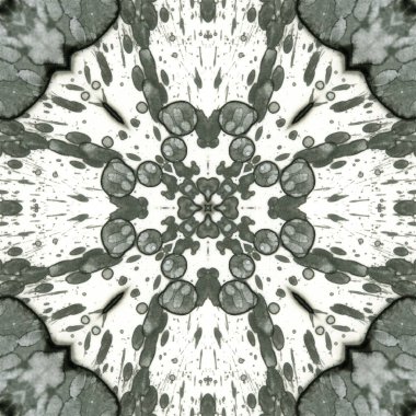 Kusursuz soyut desen ve doku. Suluboya ve baloncukların simetrik deseni