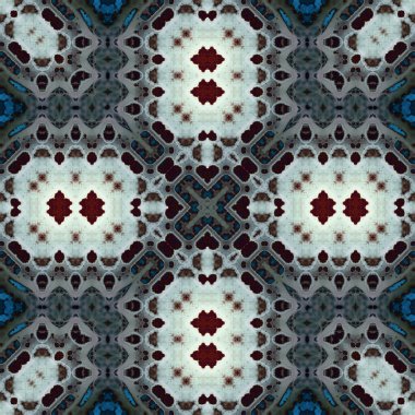 Kusursuz soyut desen ve doku. Suluboya ve baloncukların simetrik deseni