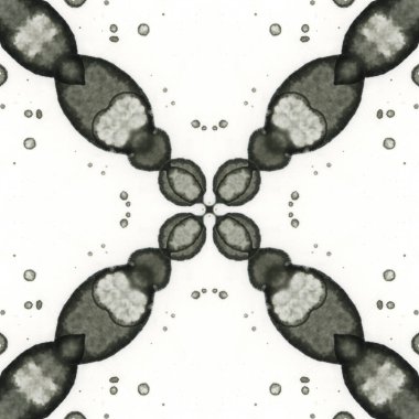 Kusursuz soyut desen ve doku. Suluboya ve baloncukların simetrik deseni