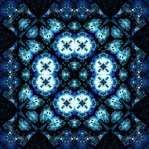 Kusursuz soyut desen ve doku. Suluboya ve baloncukların simetrik deseni