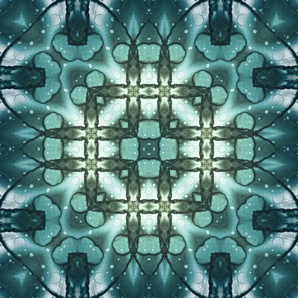 Kusursuz soyut desen ve doku. Suluboya ve baloncukların simetrik deseni