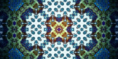 Kusursuz soyut kaleydoskop deseni. Panoramik soyut doku. Tekrarlanan desen