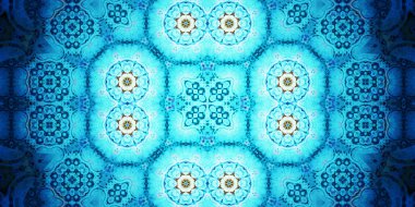 Kusursuz soyut kaleydoskop deseni. Panoramik soyut doku. Tekrarlanan desen