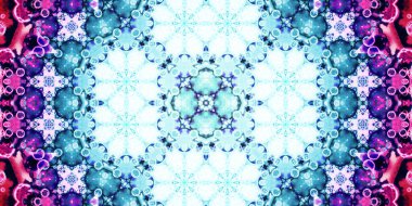 Kusursuz soyut kaleydoskop deseni. Panoramik soyut doku. Tekrarlanan desen